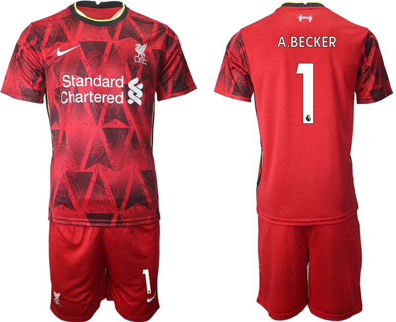 Men 2021-2022 Club Liverpool home red #1 Nike Soccer Jersey